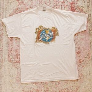 Fruit of the Loom, Men’s Vintage Schlitz White Graphic Tee